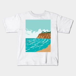 Del Mar Rivermouth in Orange County California WPA Poster Art Kids T-Shirt